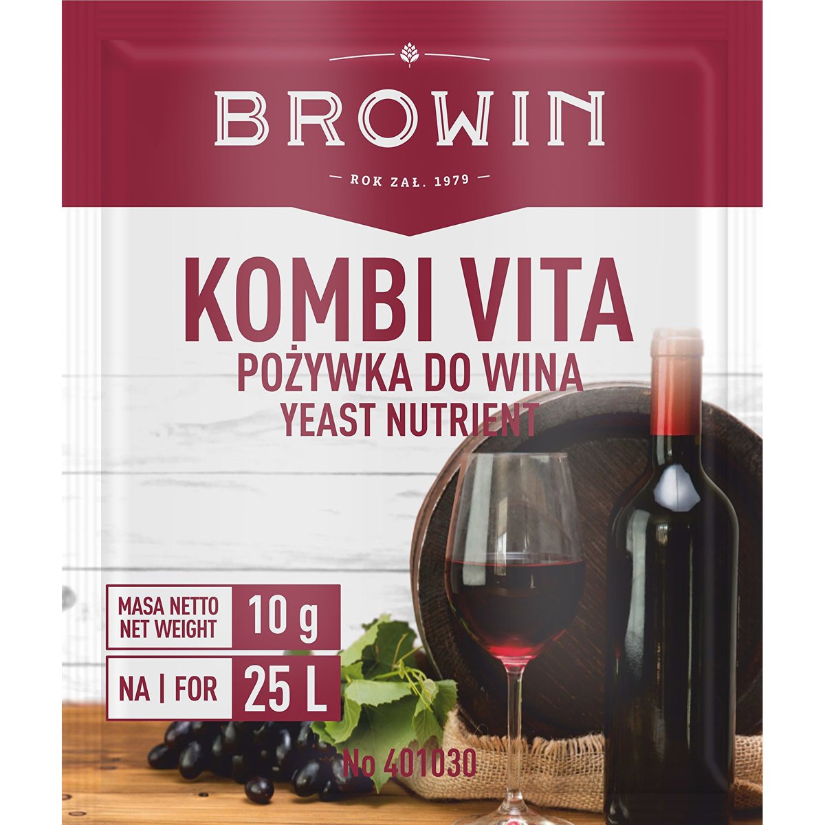 Browin Drożdże winiarskie wina + pożywka z wit. B1 Browin 401030