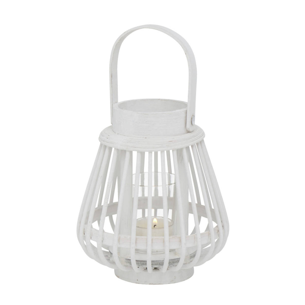 Bambusowy lampion Ilvie,16 cm, tealight