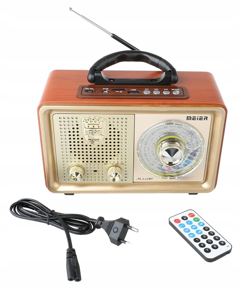 Radio PRZENOŚNE RETRO GŁOŚNIK FM Bluetooth MP3 USB