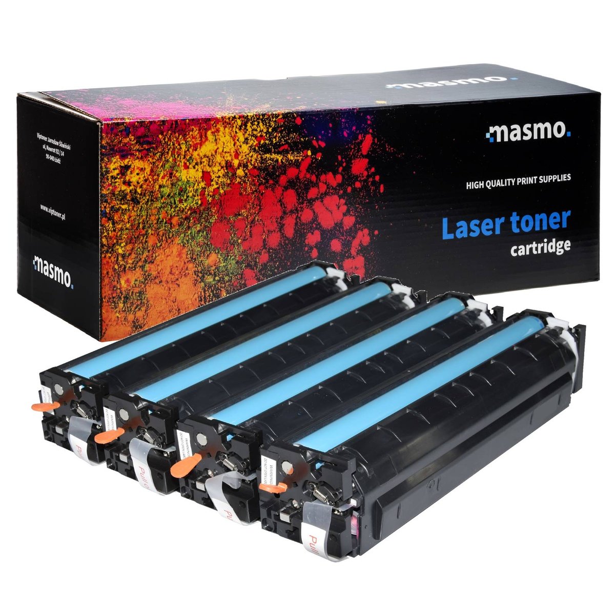 Zestaw 4x Toner MASMO do Canon CRG-054H i-SENSYS MF644Cdw MF645 LBP621 LBP623 CMYK zamienniki