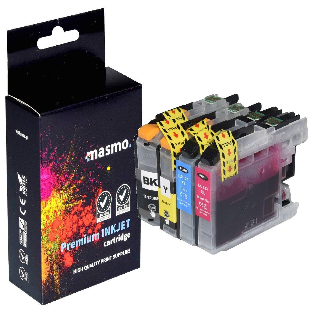 Zestaw 4x Tusz MASMO do Brother LC123 DCP-J132W DCP-J152W MFC J6520DW J6920DW CMYK zamienniki