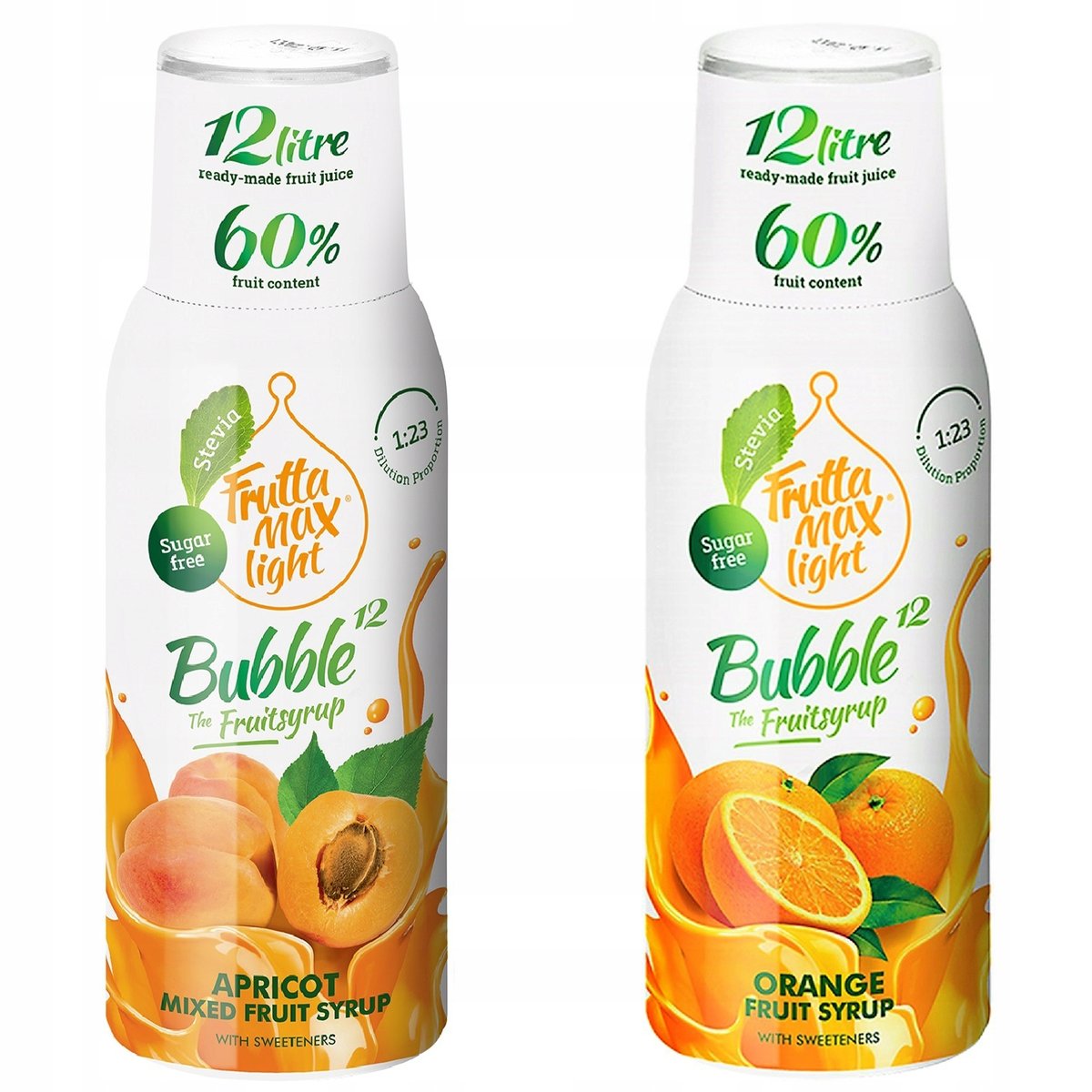 Syropy Fruttamax Morela Light Pomarańcza Light 500 Ml