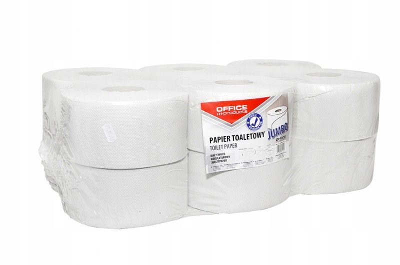 OFFICE PRODUCTS Papier toaletowy makulaturowy OFFICE PRODUCTS Jumbo 1-warstwowy 120m 12szt. biały 10000_5785