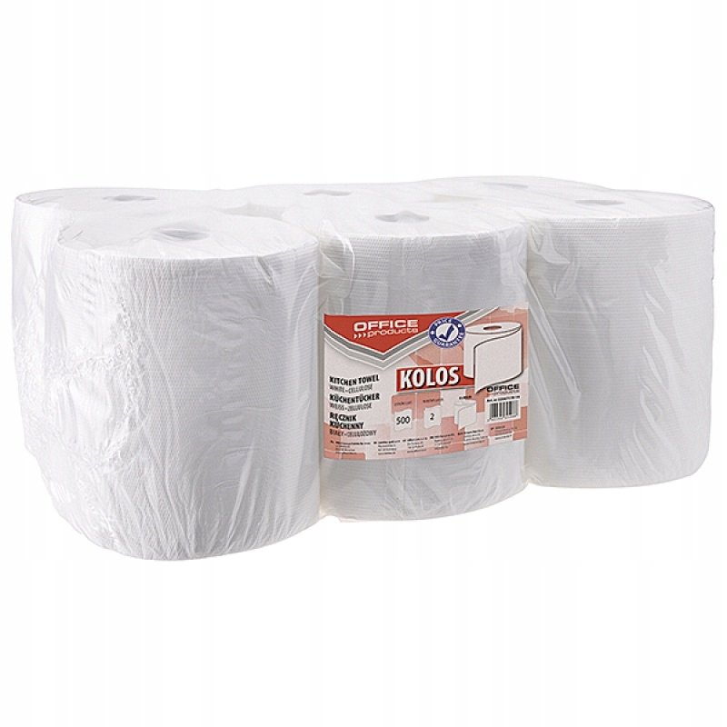 Office products Ręczniki kuchenne celulozowe Kolos, 2-warstwowe, 500 listków, 100m, białe 22047171-14