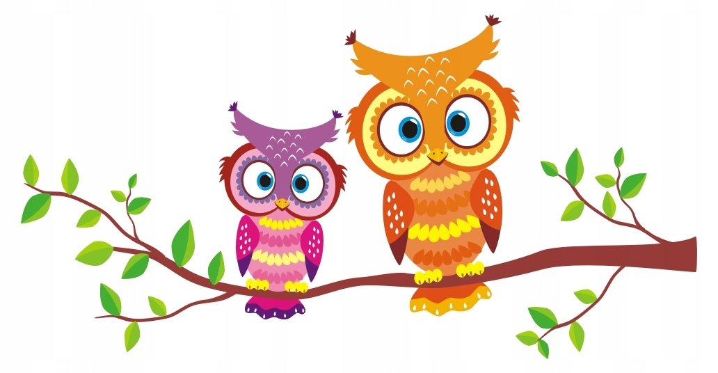 Naklejki ścienne do pokoju dziecka Sowy sówki 333, 150x75 cm