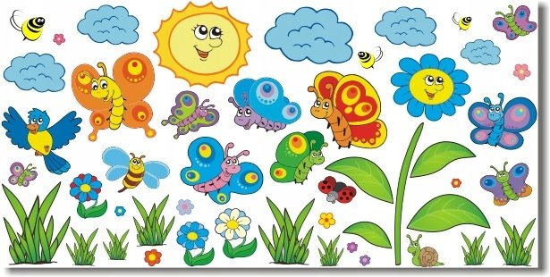 Naklejki ścienne dla dzieci mat Wesoła Łączka 4, 200x100 cm