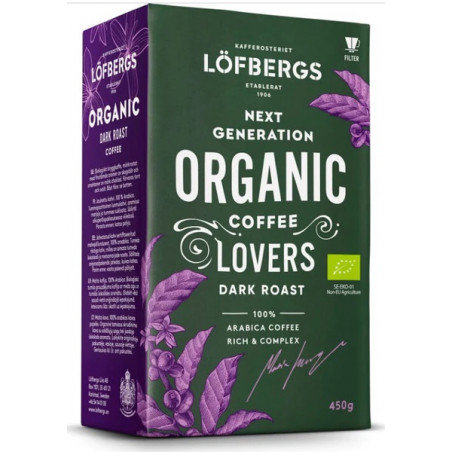 LOFBERGS Organic Dark - Kawa mielona 450gr