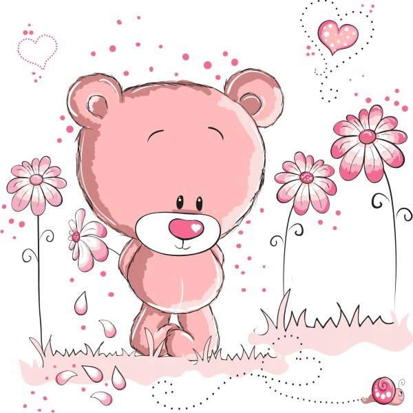 Naklejka ścienna dla dzieci Miś Misie Pluszaki 30, 50x50 cm