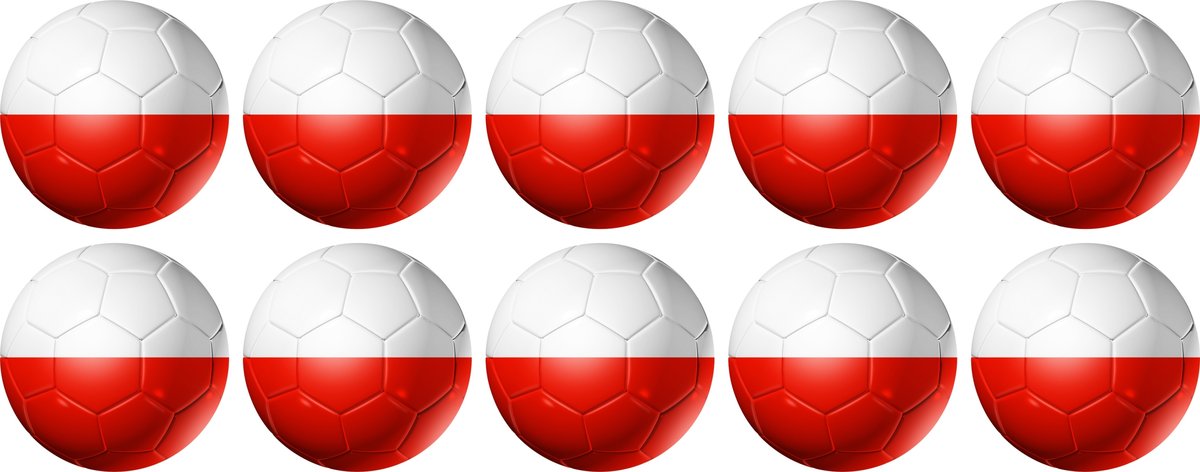 Zestaw naklejek dla dzieci - Piłki, Piłka nożna, 114x45 cm