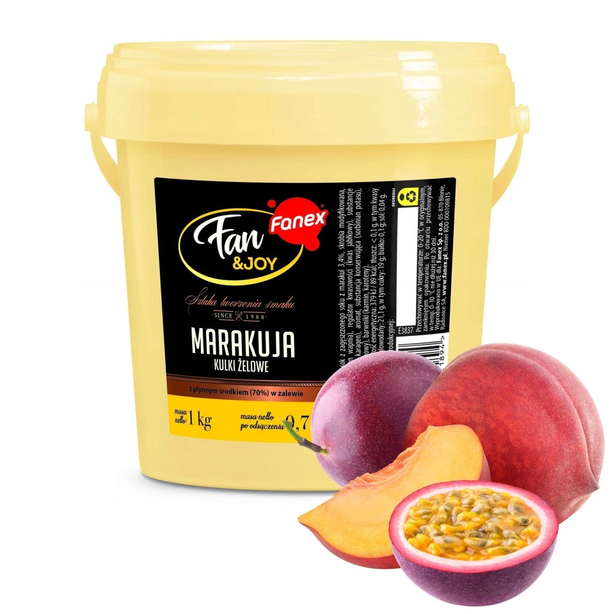 Fanex Marakuja kulki żelowe do bubble tea Pop&Joy 1 kg