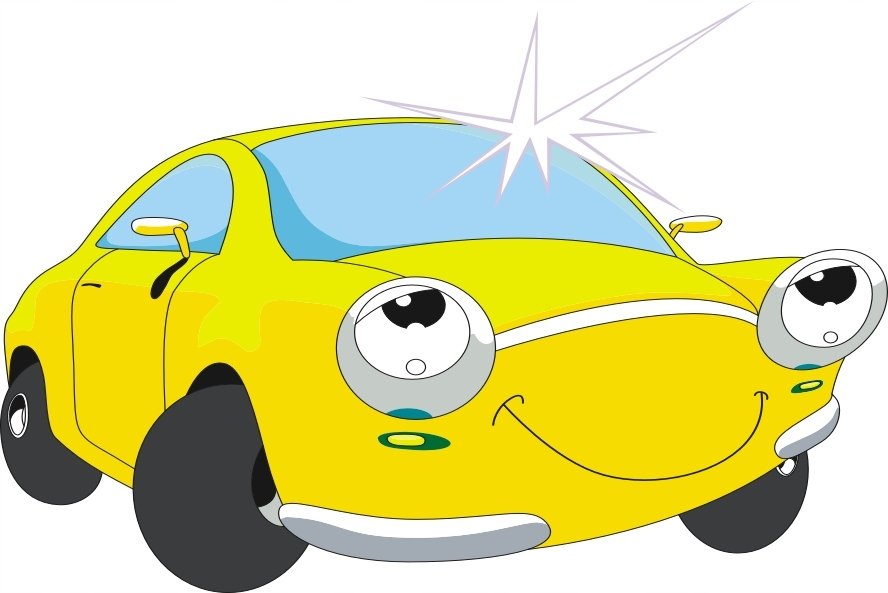 Wesołe auto cars samochód - naklejka Pojazdy 218, 120x80 cm