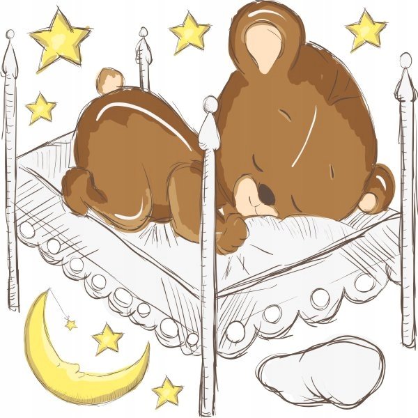 Naklejka ścienna dla dzieci Miś Misie Pluszaki 33, 50x50 cm