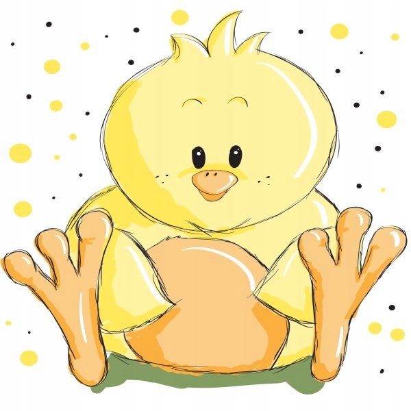 Naklejki ścienne dla dzieci kurczaczek Kurczątko, 50x50 cm