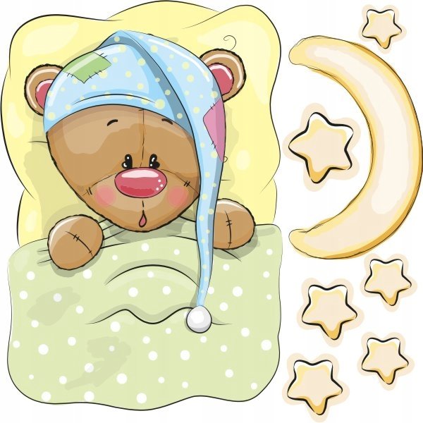 Naklejka ścienna dla dzieci Miś Misie Pluszaki 31, 70x70 cm