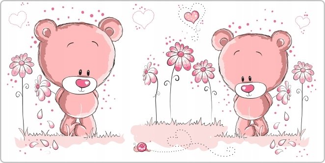 Naklejka na ścianę dla dzieci - Miś, Misie 14, 200x100 cm