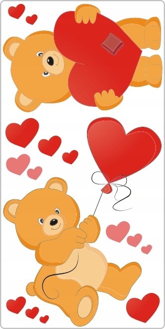 Naklejka na ścianę dla dzieci - Miś, Misie 25, 120x60 cm