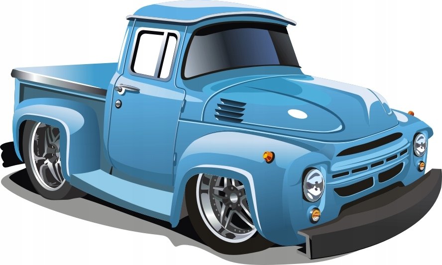 Naklejka mat Auto retro PICKUP - Pojazdy 51, 200x120 cm