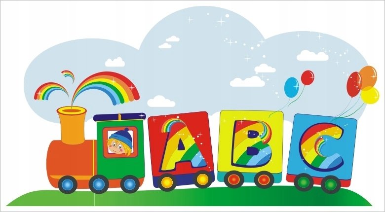 Naklejka dla dzieci Ciuchcia Lokomotywa Pociąg 3, 200x100 cm