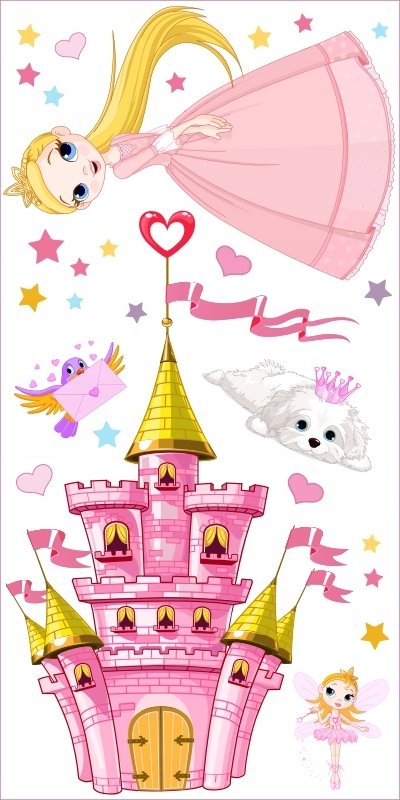 Naklejki ścienne dla dzieci mat Księżniczka 18, 200x100 cm