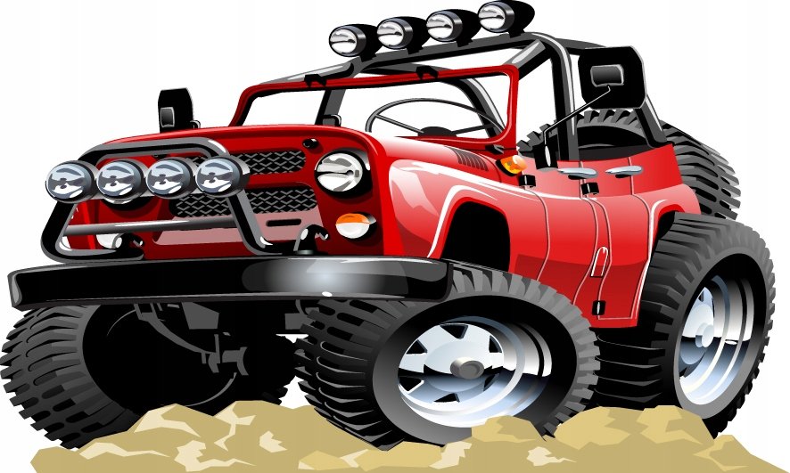 Naklejka dla dzieci Auto auta JEEP Pojazdy 59, 50x30 cm
