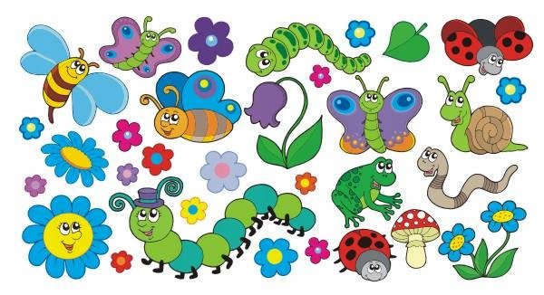 Naklejki dla dzieci mat Łączka 1 - zestaw, 120x60 cm