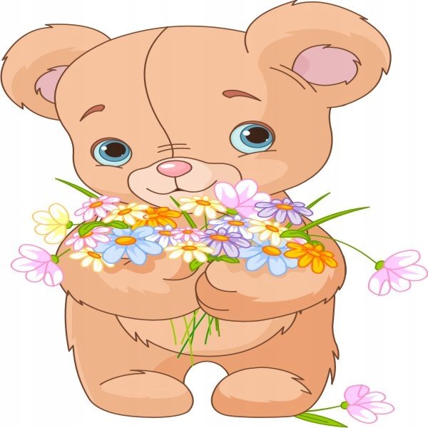 Naklejka ścienna dla dzieci Miś Misie Pluszaki 42, 70x70 cm