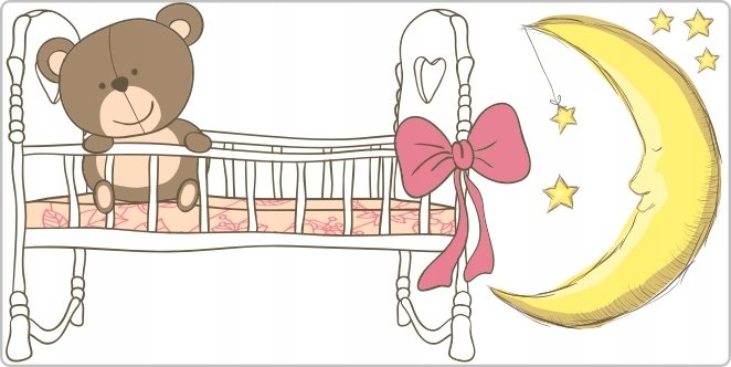 Naklejka na ścianę dla dzieci - Miś, Misie 24, 120x60 cm