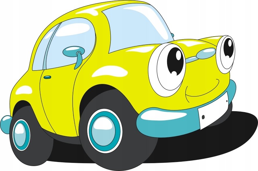 Wesołe auto cars samochód - naklejka Pojazdy 212, 120x80 cm