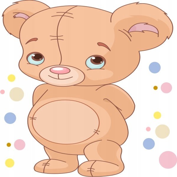 Naklejka ścienna dla dzieci Miś Misie Pluszaki 40, 70x70 cm