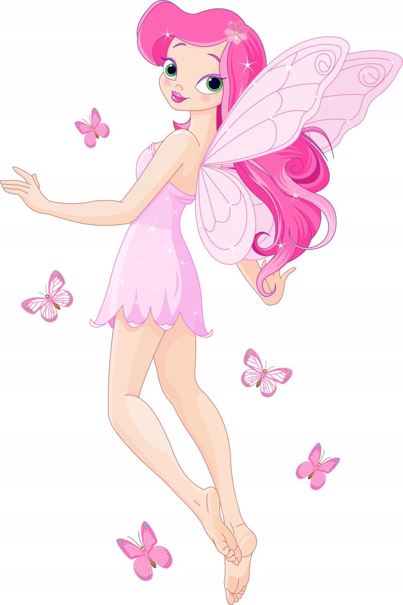 Naklejka na ścianę dla dzieci Wróżka Zosia, 60x40 cm