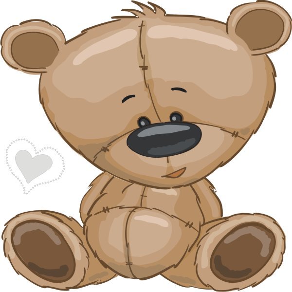 Naklejka ścienna dla dzieci Miś Misie Pluszaki 28, 70x70 cm