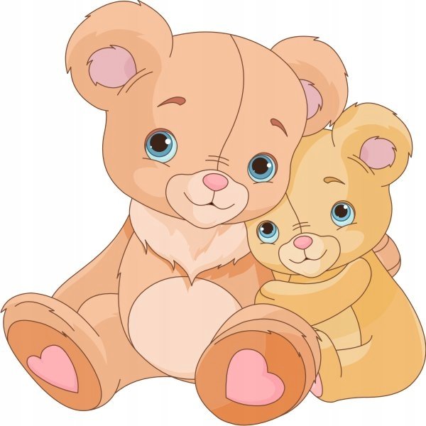 Naklejka na ścianę dla dzieci - Miś Misie Miśki 46, 100x100 cm