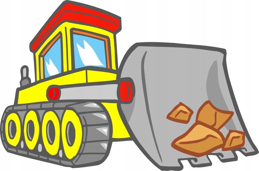 Budowa spychacz cars - naklejka Pojazdy 249, 120x80 cm