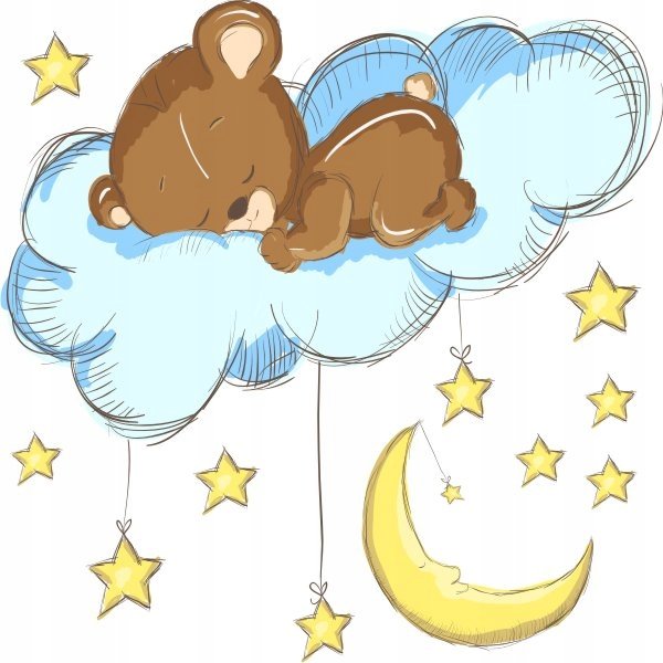 Naklejka ścienna dla dzieci Miś Misie Pluszaki 32, 70x70 cm