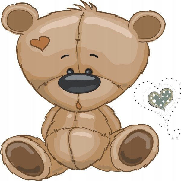 Naklejka ścienna dla dzieci Miś Misie Pluszaki 27, 70x70 cm