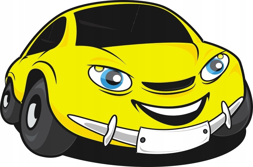 Wesołe auto cars samochód - naklejka Pojazdy 223, 120x80 cm