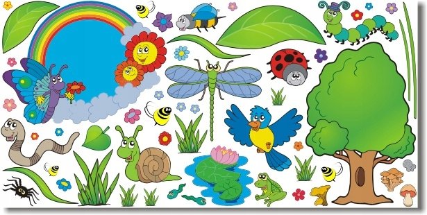 Naklejki ścienne dla dzieci mat Wesoła Łączka 3, 200x100 cm