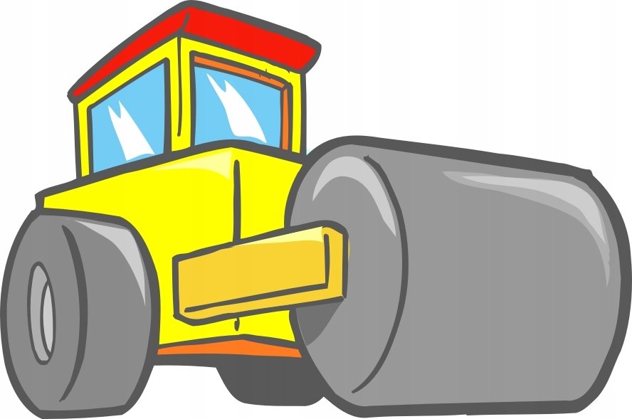 Budowa walec cars - naklejka Pojazdy 246, 120x80 cm