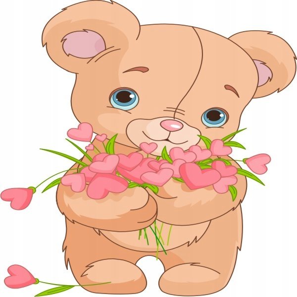 Naklejka ścienna dla dzieci Miś Misie Pluszaki 47, 70x70 cm