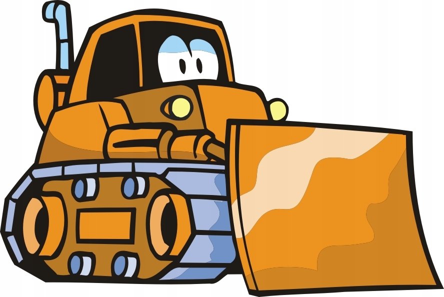 Budowa spychacz cars - naklejka Pojazdy 253, 120x80 cm