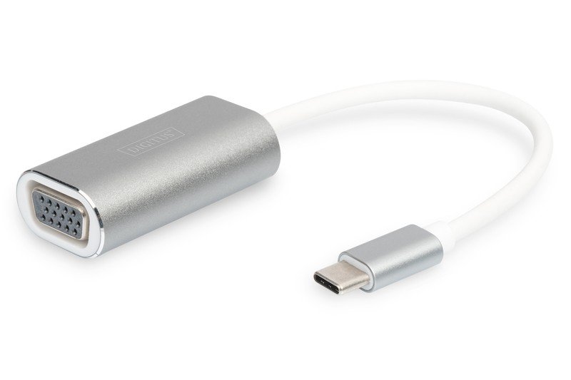 Digitus Adapter graficzny VGA 1080p FHD na USB 3.0 Typ C, aluminiowy DA-70837