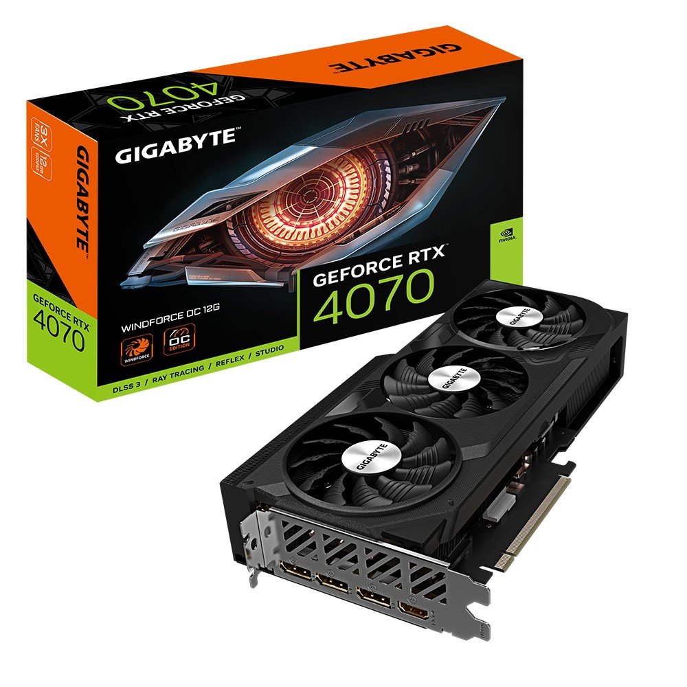 Gigabyte GeForce RTX 4070 WINDFORCE OC 12GB GDDR6X GV-N4070WF3OC-12GD