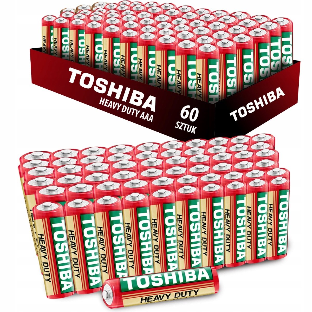 Zestaw 30 x Baterie Cynkowo-Węglowe TOSHIBA HEAVY DUTY R03 AAA 1,5V Folia 2szt