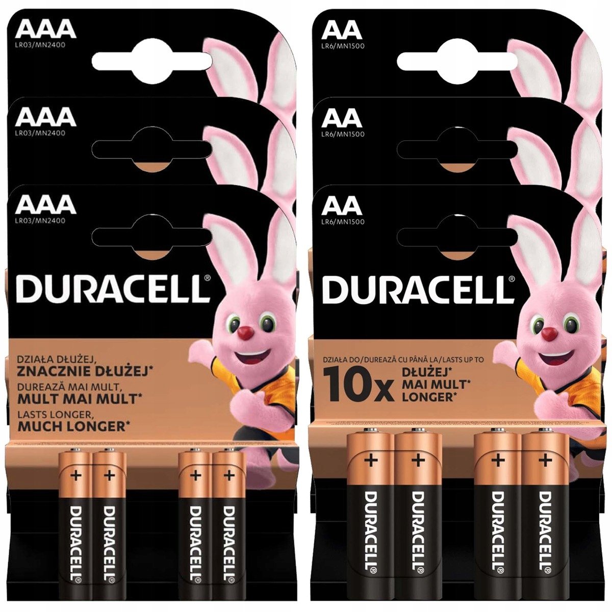 BATERIE ALKALICZNE DURACELL 12x AA LR6 + 12x AAA LR03
