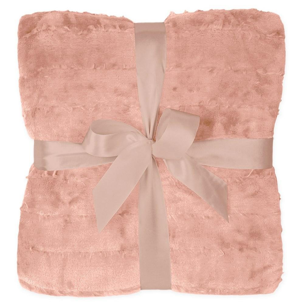 Koc Narzuta Z Mikrofibry 130X170 Nappa Różowy Żakardowy Domarex