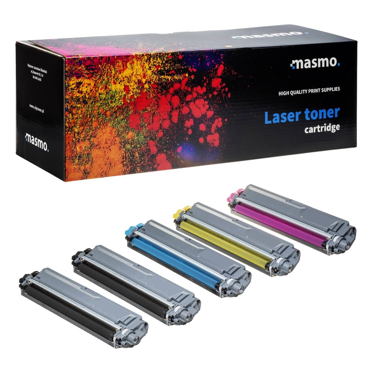 Zestaw 5x Toner MASMO do Brother TN241 TN245 DCP-9015CDW DCP-9020CDW MFC9140CDN 9340CDW CMYK zamiennik