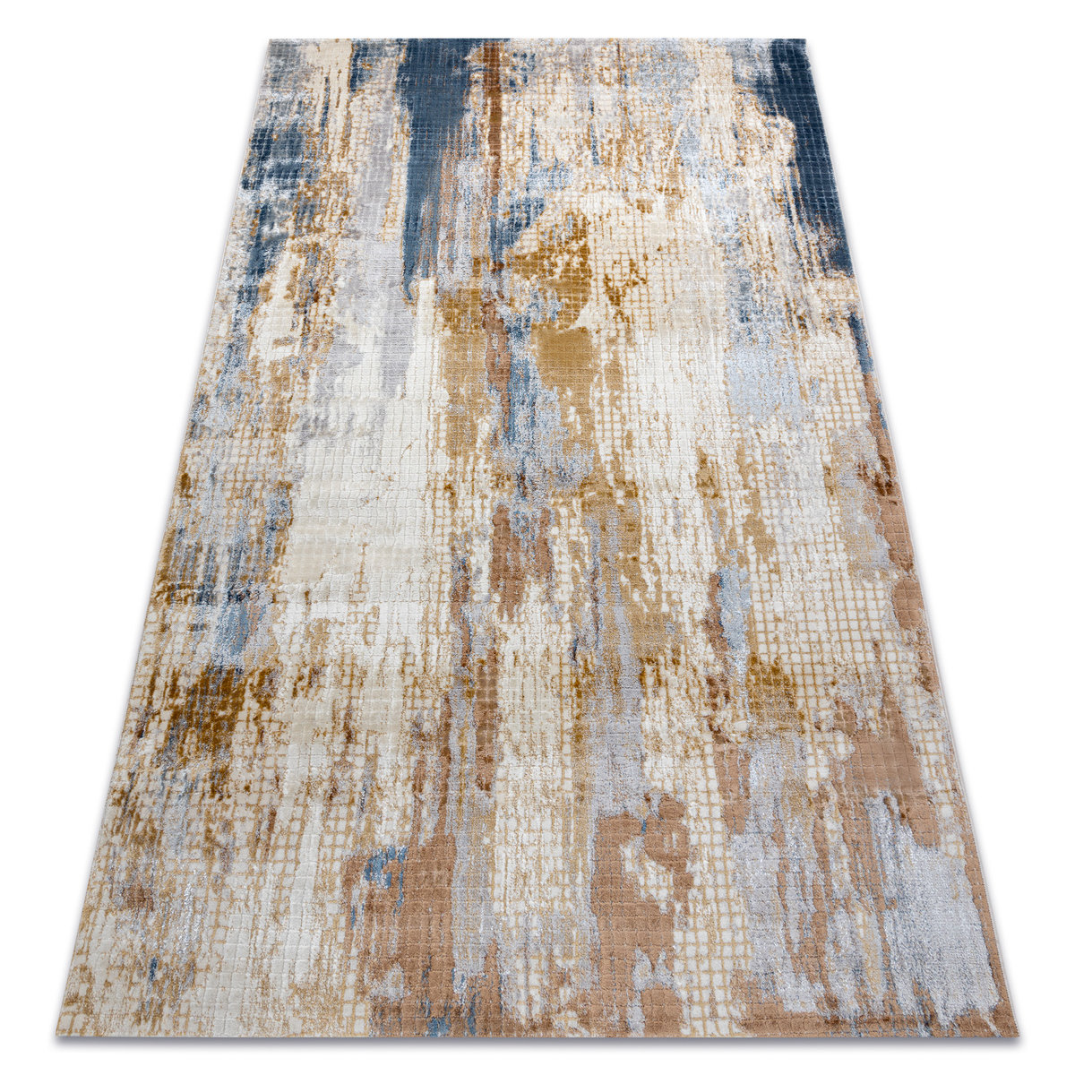 Dywan AKRYL ELITRA 6770 Abstrakcja przecierany szary / żółty, 160x230 cm