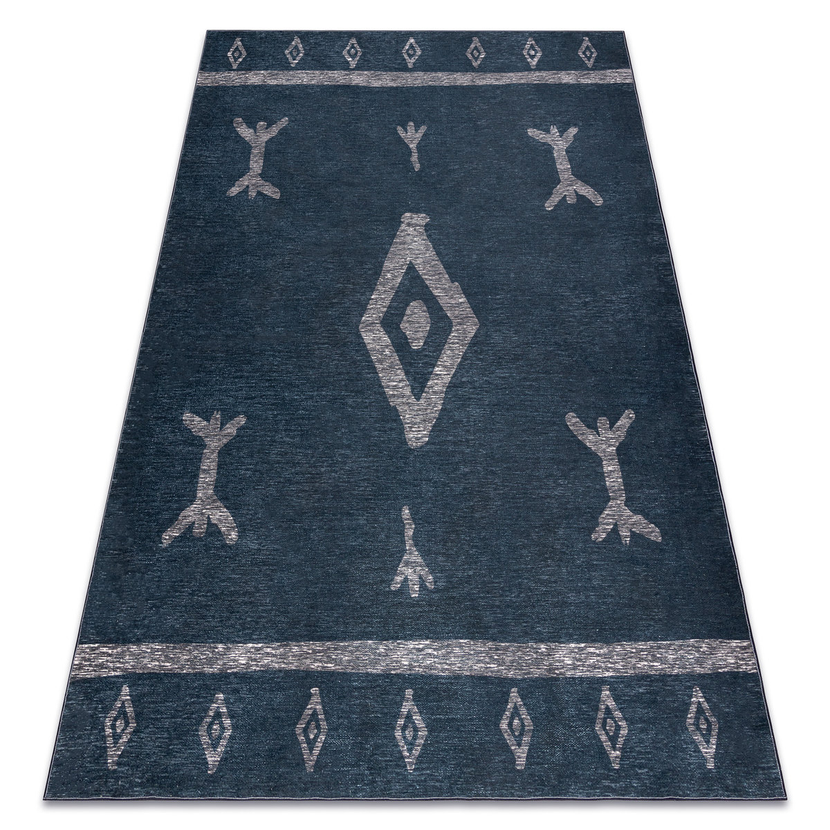 Dywan ANTIKA 121 tek, nowoczesny aztecki, do prania - antracyt, 160x220 cm