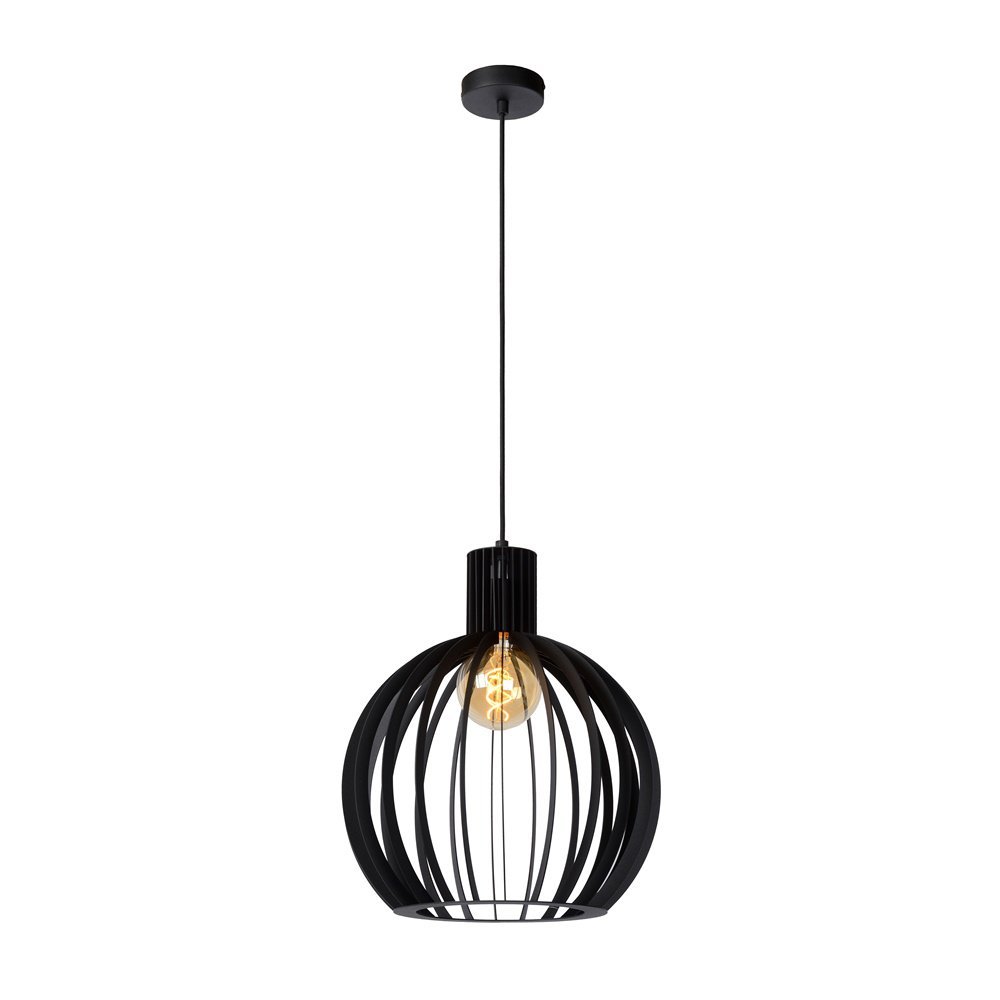 Lucide Mikaela 73400/32/30 lampa wisząca zwis 1x60W E27 czarna