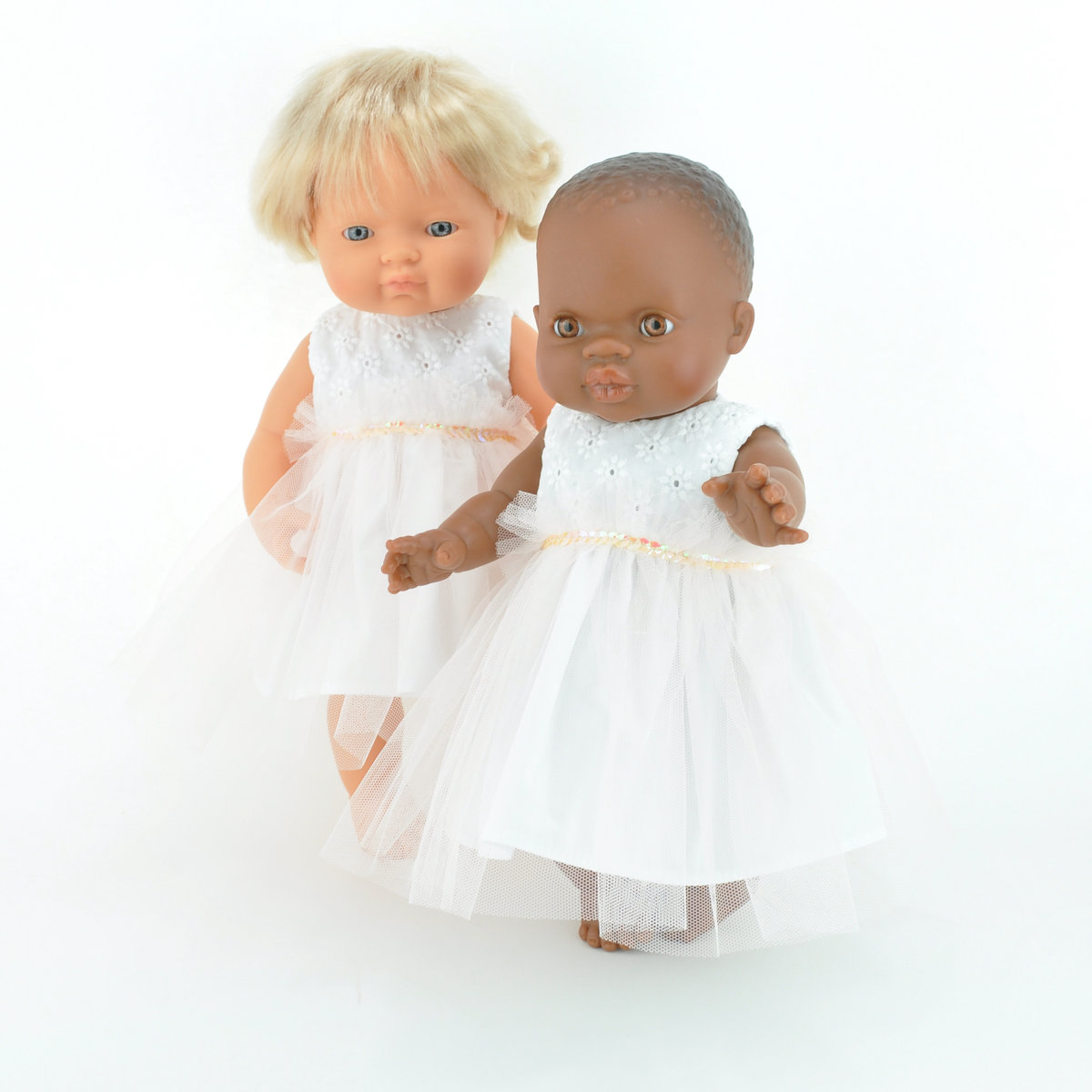 Sukienka tiulowa dla lalek Miniland 38cm i Paola Reina